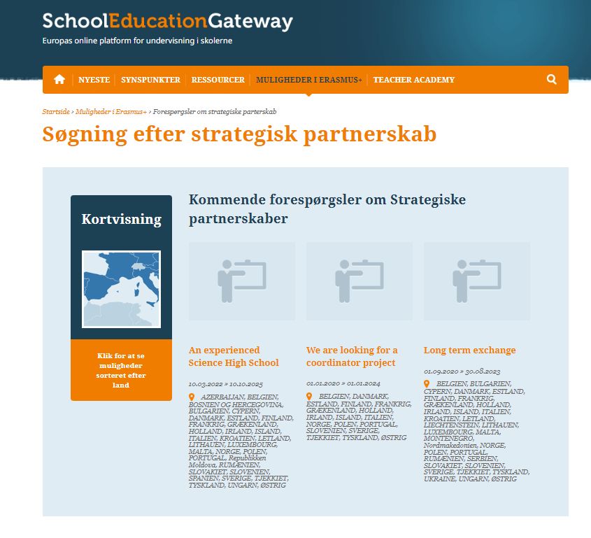 Find partnere på School Education Gateway