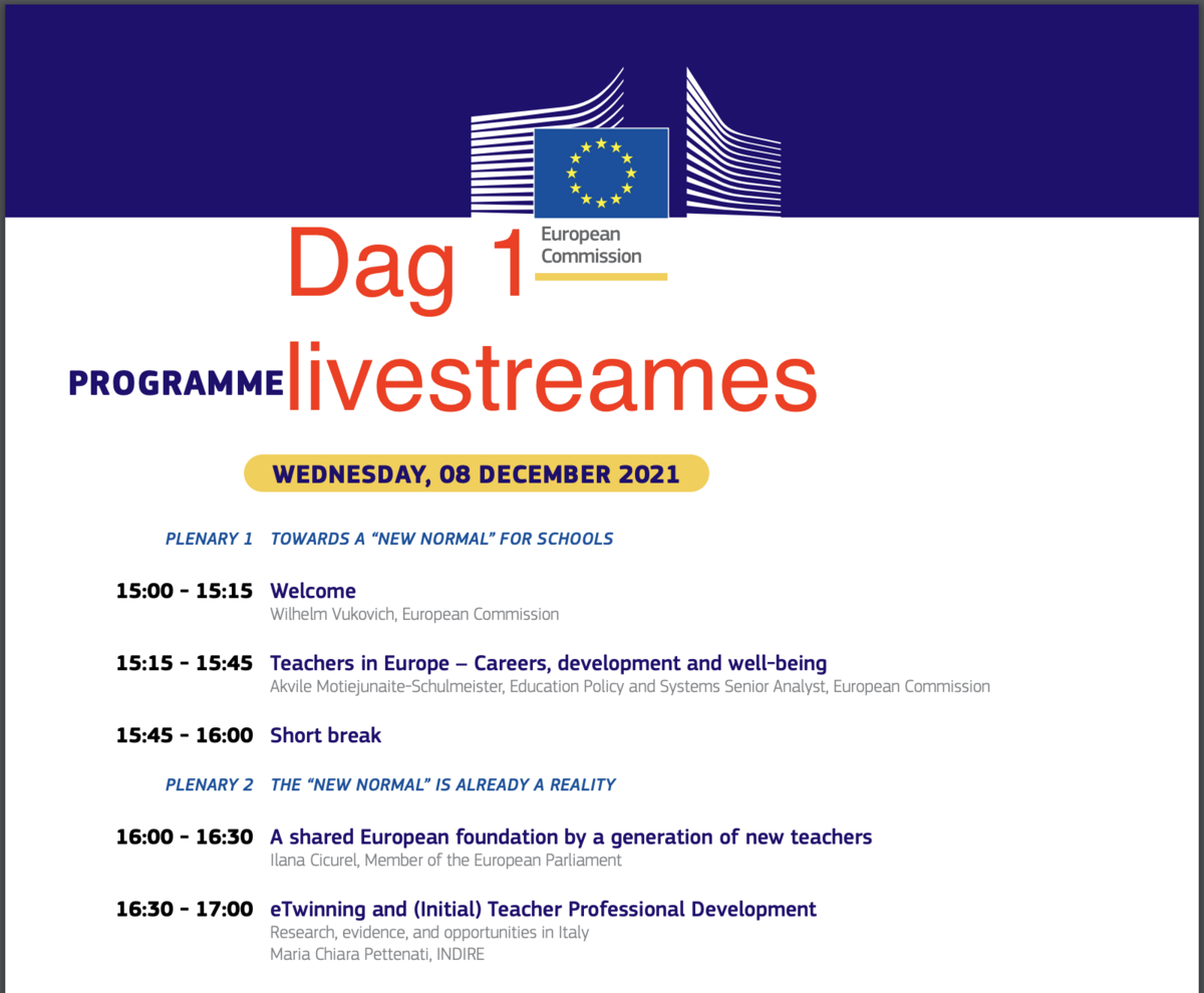 Dag 1 livestreames © eTwinning