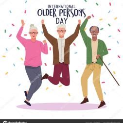 International Day of the Elderly - when grandfather and grandmother were children