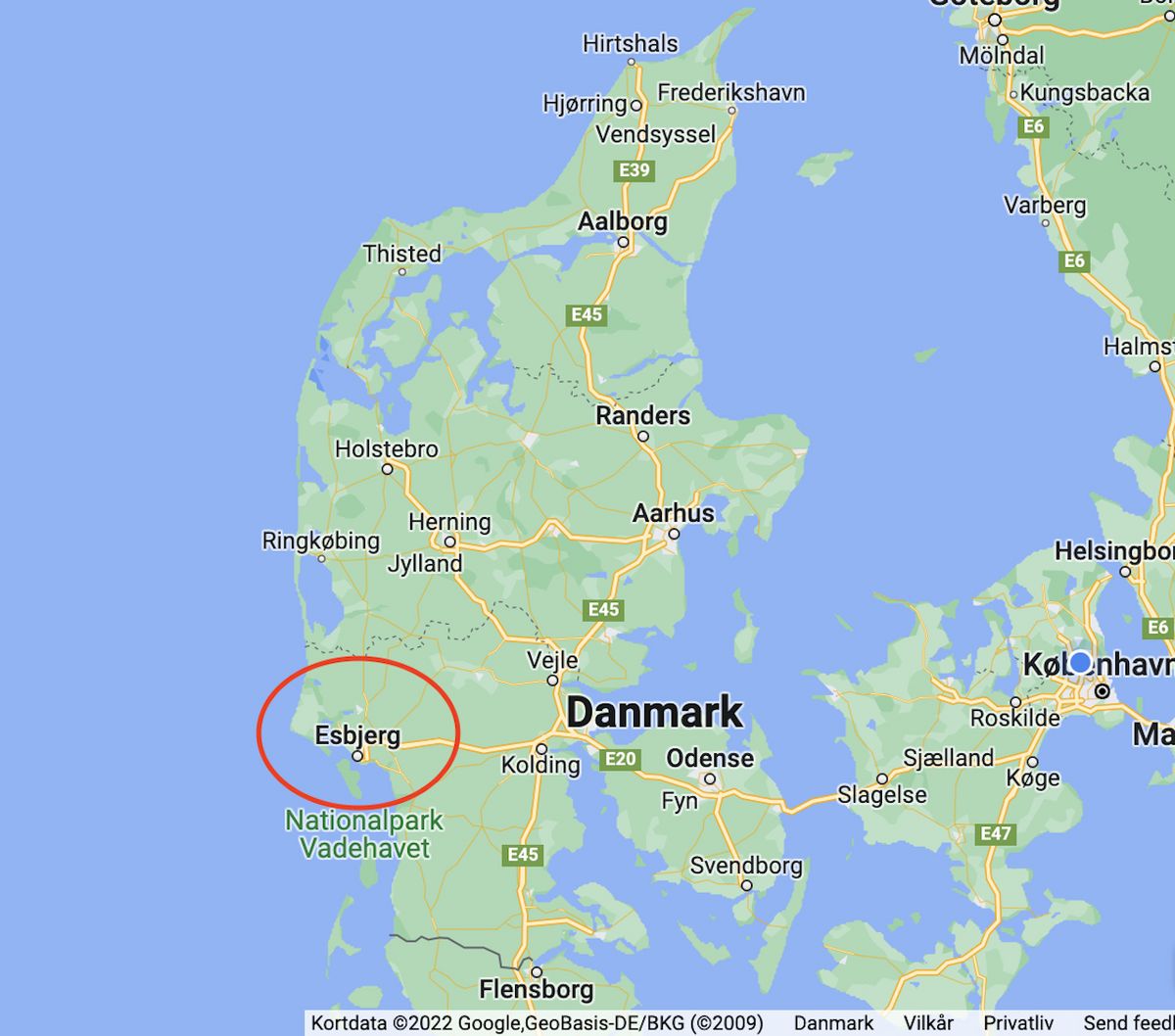 Esbjerg, Google maps