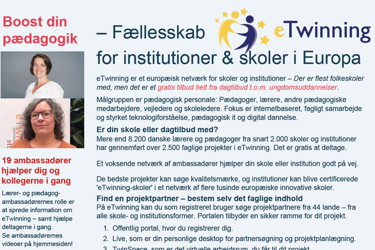 Nyt infoark om eTwinning