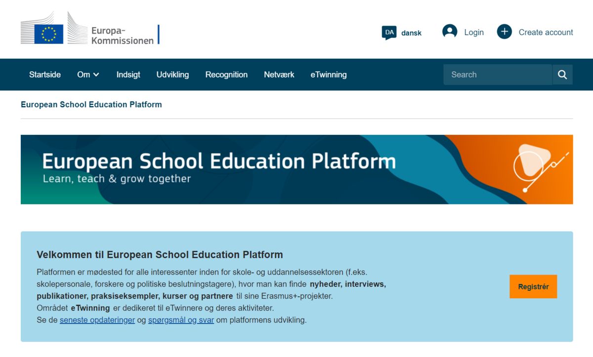 Velkommen til European School Education Platform