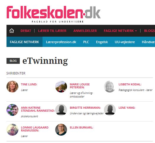eTwinning-blog på folkeskolen.dk